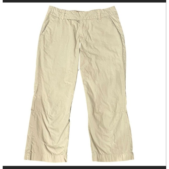 Patagonia Pants - Patagonia Womens 8 Tan Khaki Organic Cotton Utility Hiking‎ Pants Straight Leg